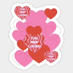 Y2K Red Love Pattern Sticker